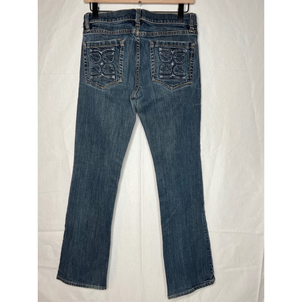 BCBGMAXAZRIA Women Jeans Size 27 Bootcut Blue Denim Classic Fit